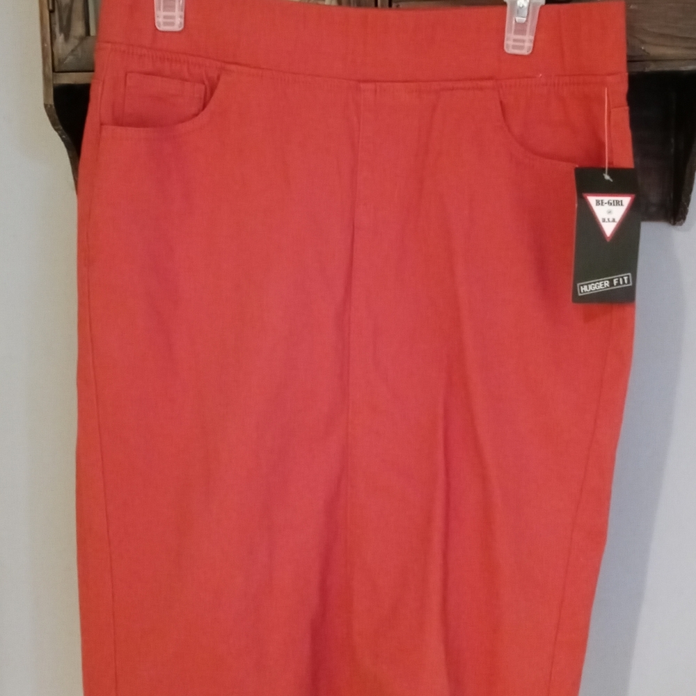 Be girl hugger fit midi denim skirt NWT